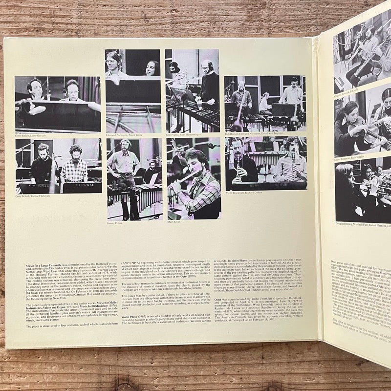 STEVE REICH / OCTET - MUSIC FOR A LARGE ENSEMBLE - VIOLIN PHASE - German ECM original
