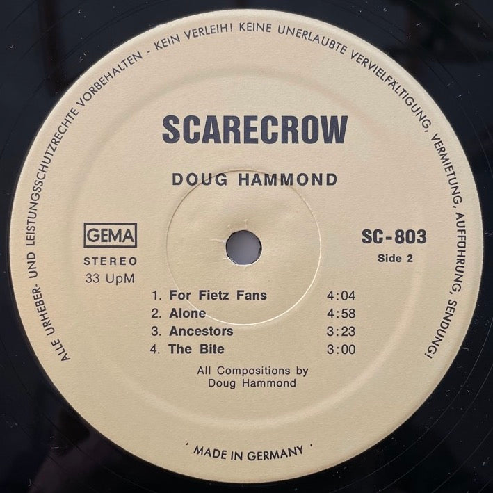 DOUG HAMMOND / ALONE, DOUG HAMMOND, SOLO - German Scarecrow Original