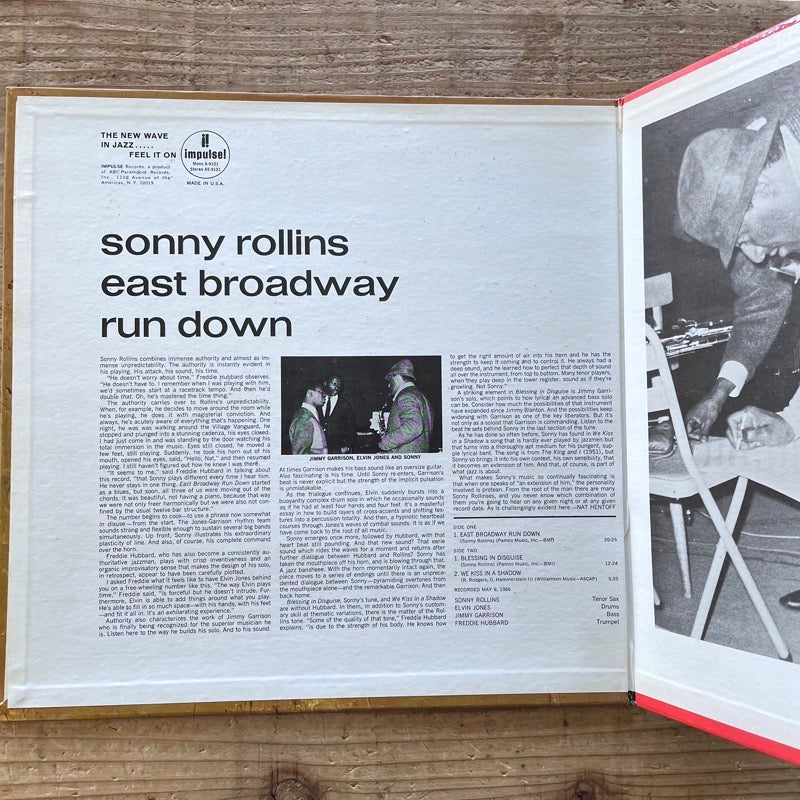 SONNY ROLLINS / EAST BROADWAY RUN DOWN - US Impulse ABC Records Inc.