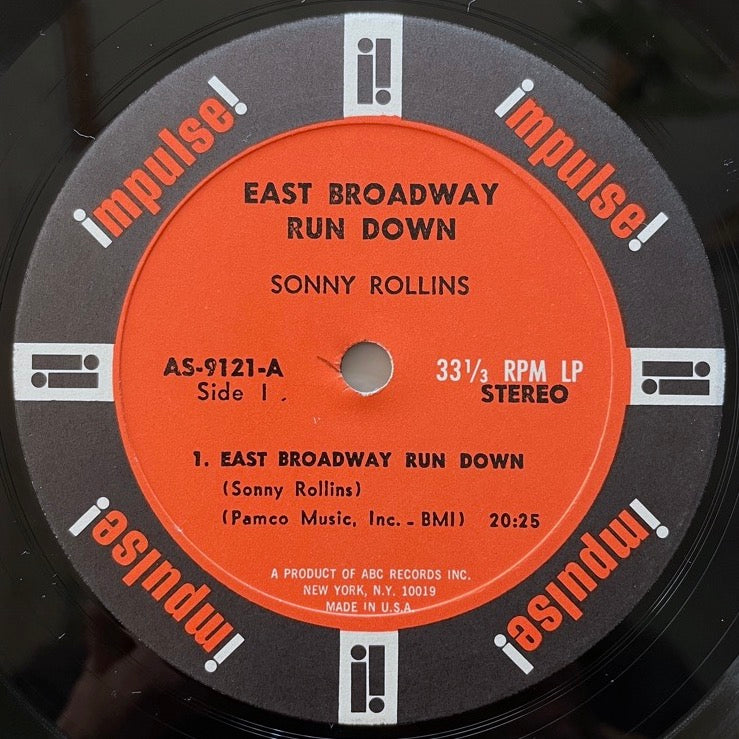 SONNY ROLLINS / EAST BROADWAY RUN DOWN - US Impulse ABC Records Inc.