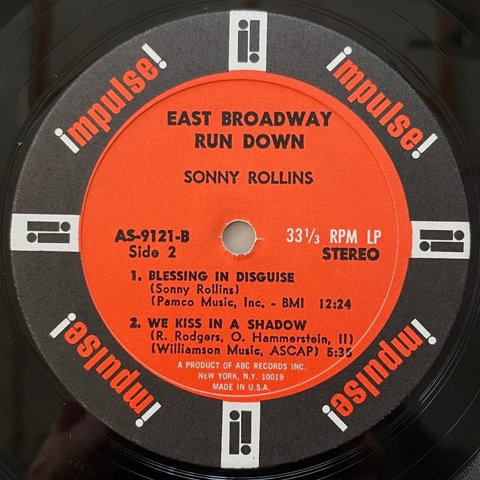 SONNY ROLLINS / EAST BROADWAY RUN DOWN - US Impulse ABC Records Inc.