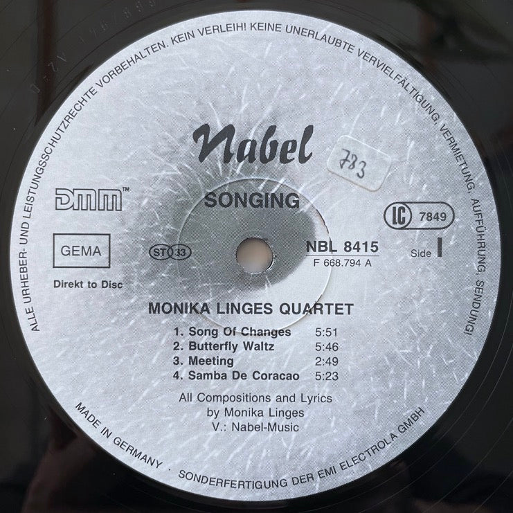 MONIKA LINGES QUARTET / SONGING - German Nabel Original