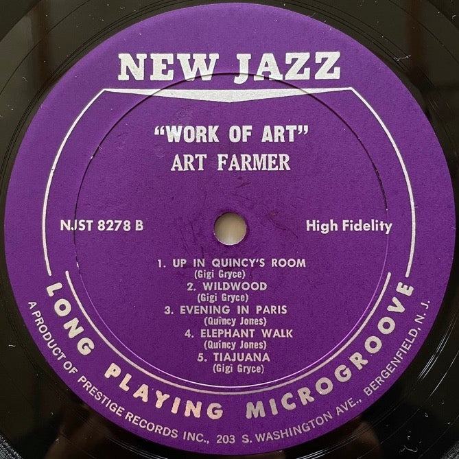 ART FARMER / WORK OF ART - US New Jazz RVG