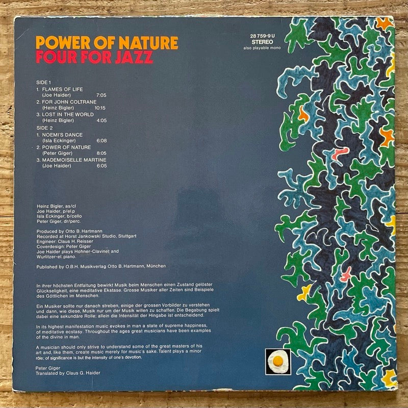FOUR FOR JAZZ / POWER OF NATURE - German Intercord Original