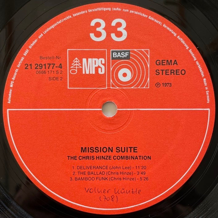 CHRIS HINZE COMBINATION / MISSION SUITE - German MPS/BASF Original