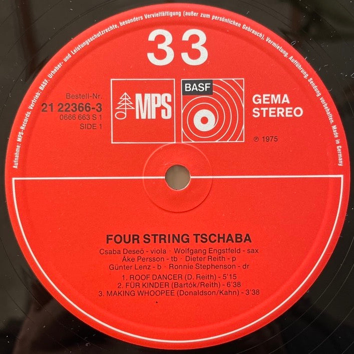 CSABA DESEO / FOUR STRING TSCHABA - German MPS Original