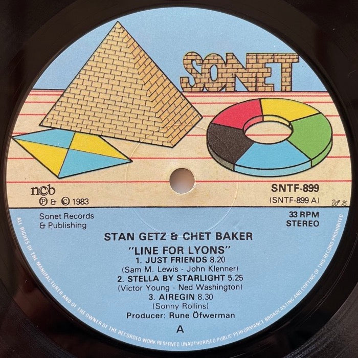 STAN GETZ & CHET BAKER / LINE FOR LYONS - Swedish Sonet Original