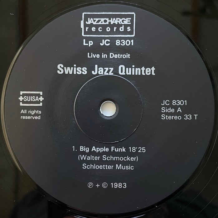 SWISS JAZZ QUINTET / LIVE IN DETROIT - Swiss Jazzcharge Original