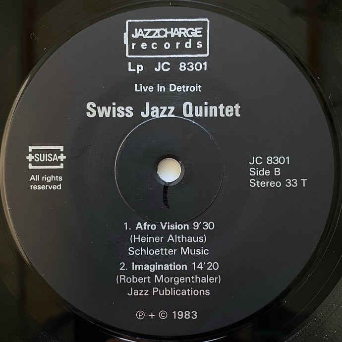 SWISS JAZZ QUINTET / LIVE IN DETROIT - Swiss Jazzcharge Original