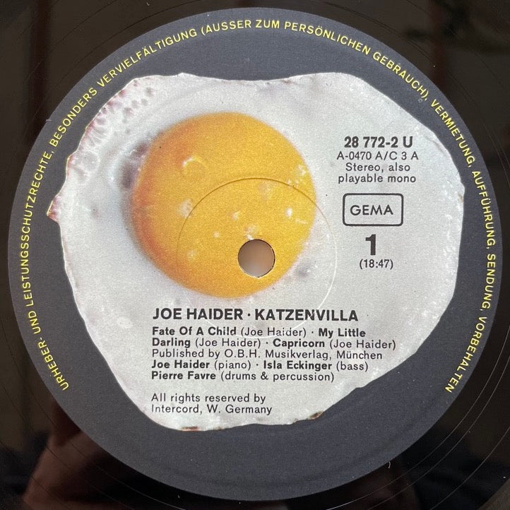 JOE HAIDER TRIO / KATZENVILLA - German Spiegelei Original