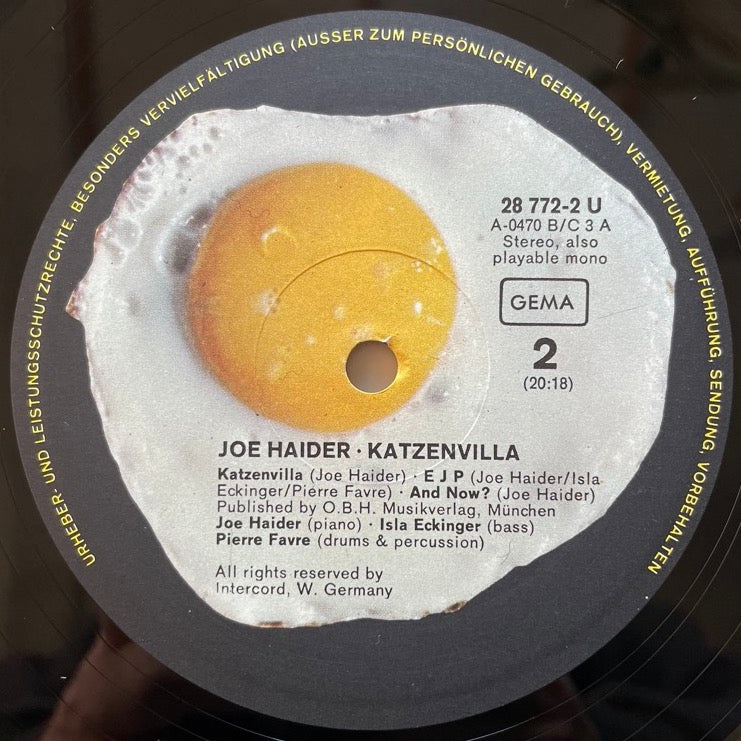 JOE HAIDER TRIO / KATZENVILLA - German Spiegelei Original