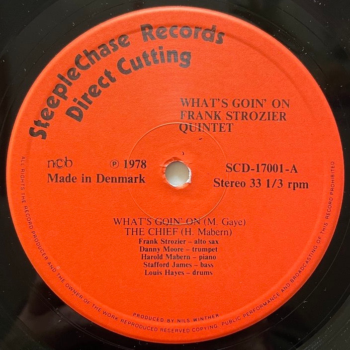 FRANK STROZIER QUINTET / WHAT'S GOIN' ON - Danish SteepleChase Original