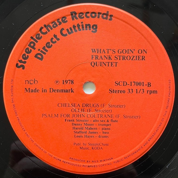 FRANK STROZIER QUINTET / WHAT'S GOIN' ON - Danish SteepleChase Original