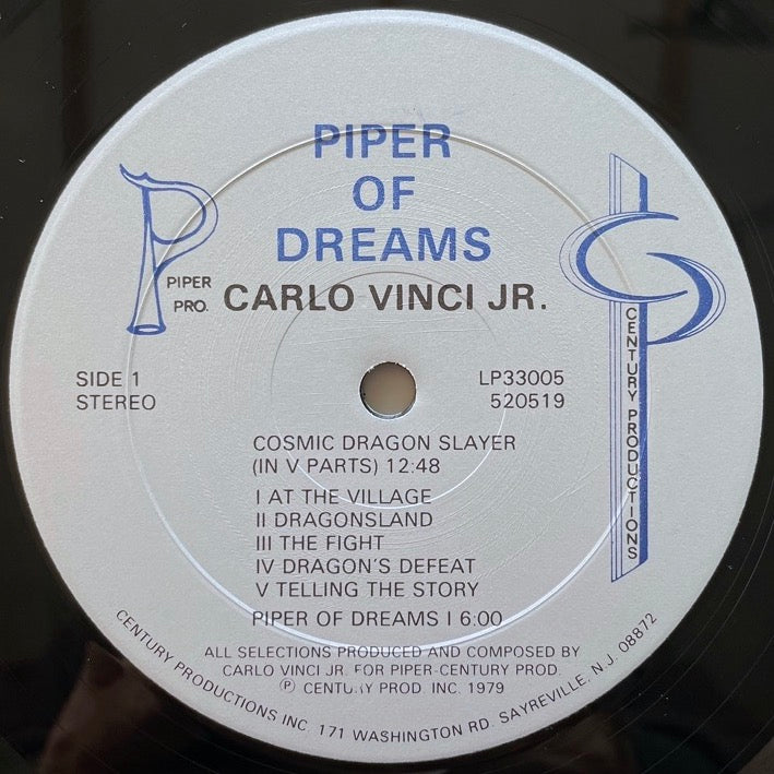 CARLO VINCI JR. / PIPER OF DREAMS - US Century Productions Original