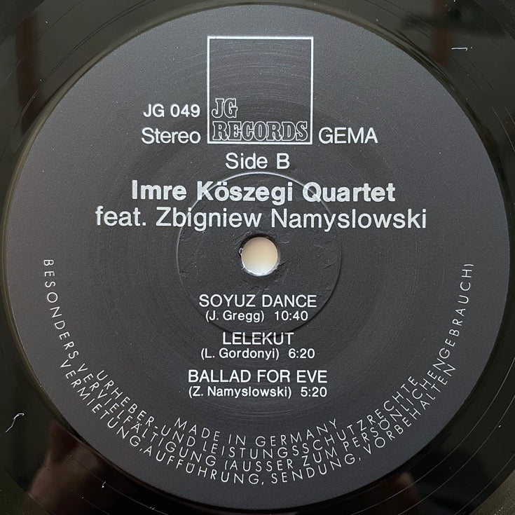 IMRE KOSZEGI QUARTET feat. ZBIGNIEW NAMYSLOWSKI / FOR KATI - German JG Original