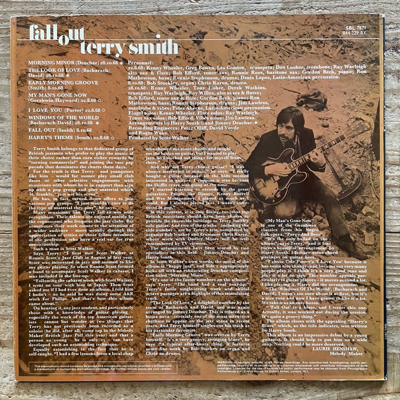 TERRY SMITH / FALL OUT -UK Philips Original