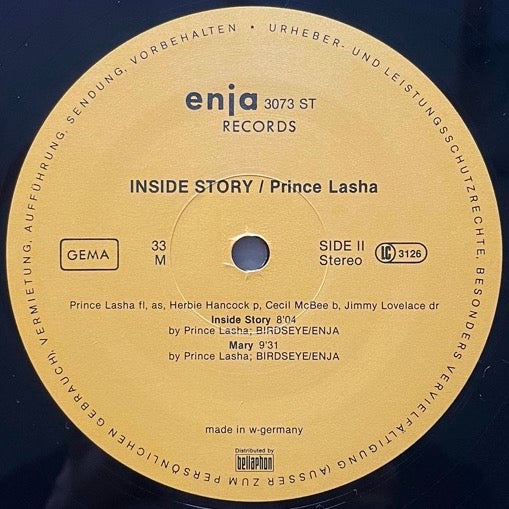 PRINCE LASHA / INSIDE STORY - German Enja Original