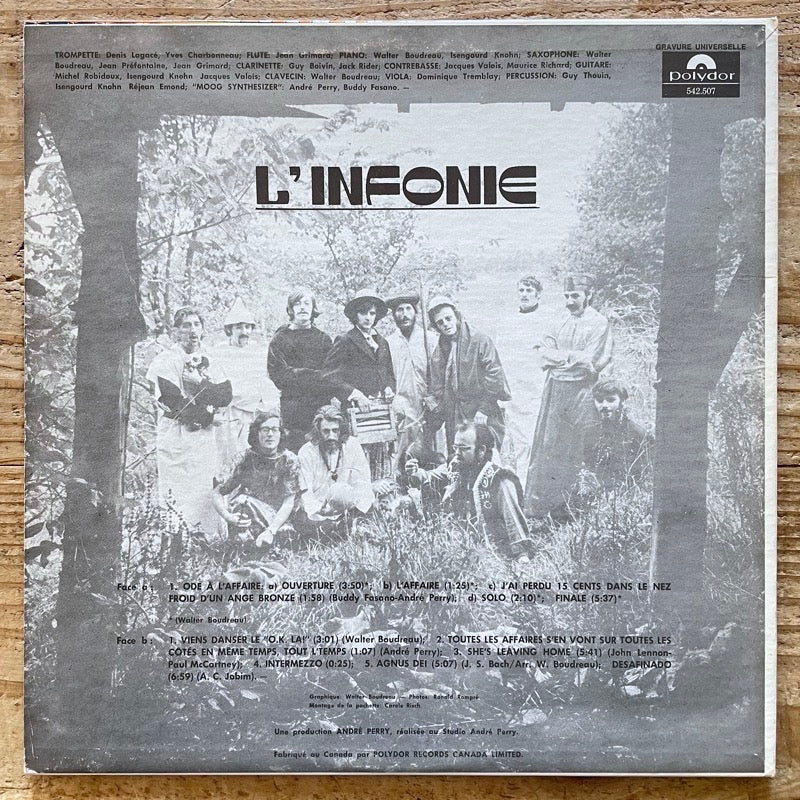 ANDRE PERRY PRESENTE, DIRECTION: WALTER BOUDREAU - L'INFONIE - Canada Polydor Original