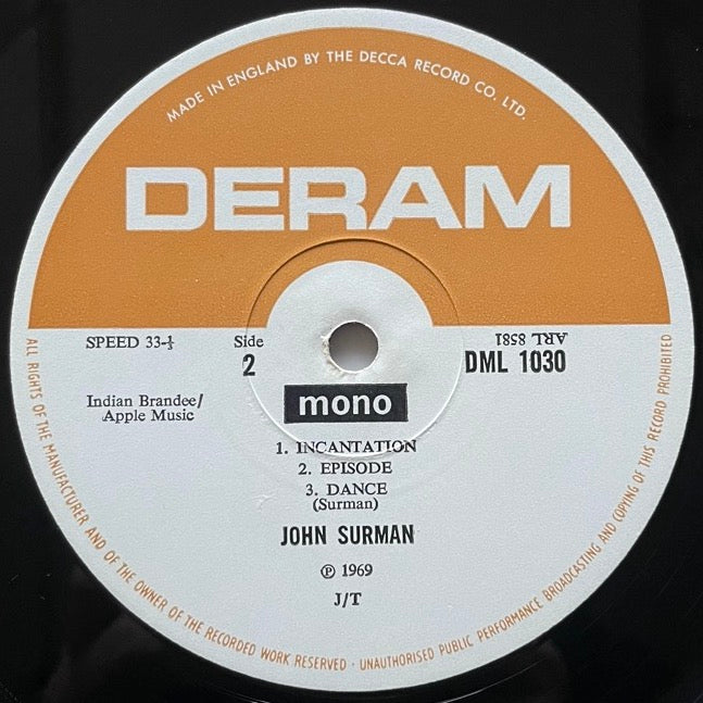 JOHN SURMAN - UK Deram Mono Original
