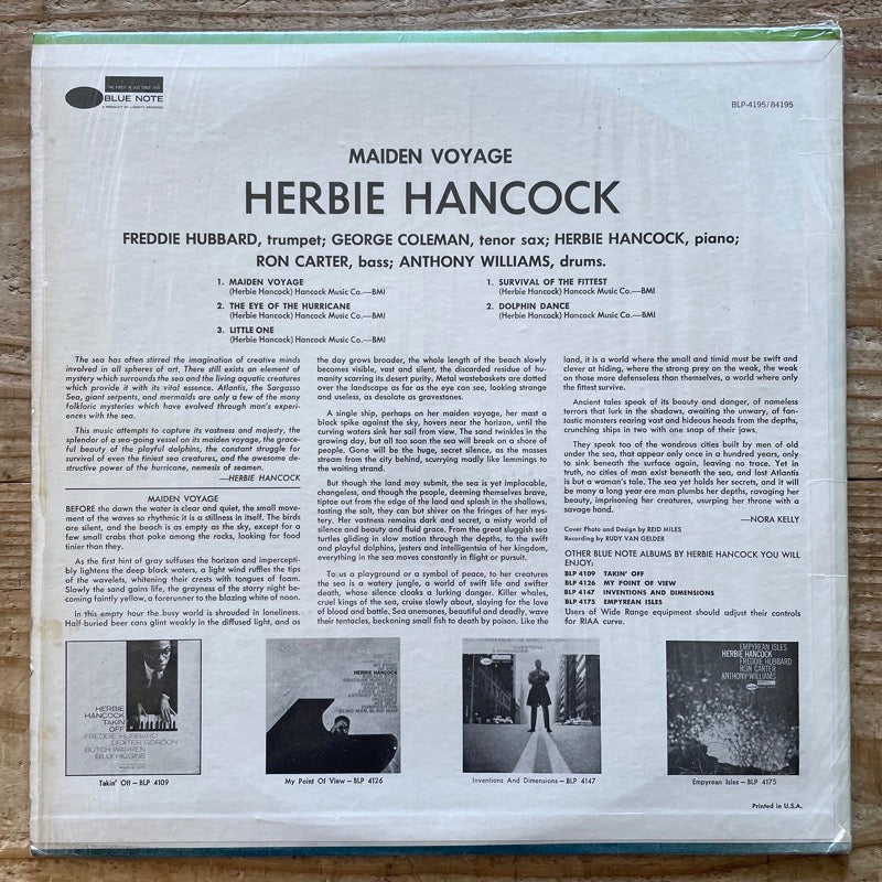 HERBIE HANCOCK / MAIDEN VOYAGE - US Blue Note Liberty/NY VAN GELDER