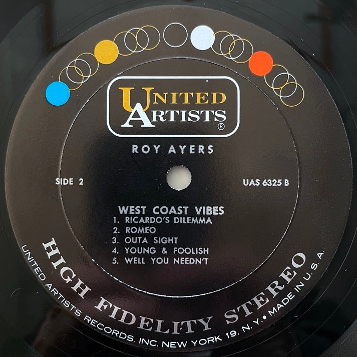 ROY AYERS / WEST COAST VIBES - US United Artists Original