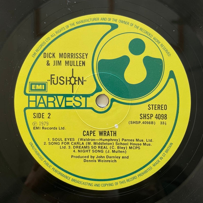 DICK MORRISSEY - JIM MULLEN / CAPE WRATH - UK EMI/Harvest Original