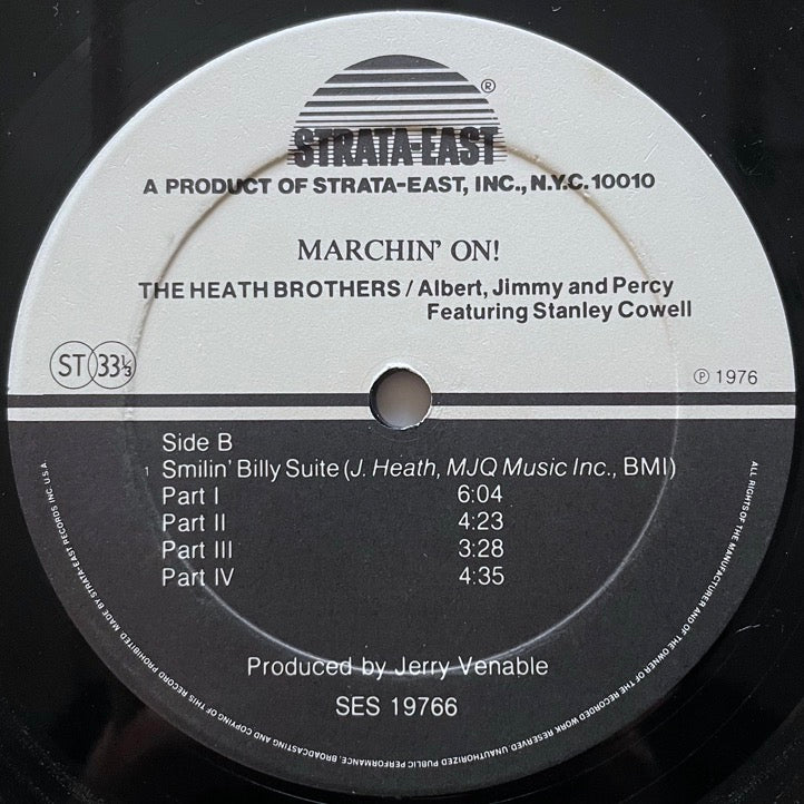 THE HEATH BROTHERS / MARCHIN' ON! - US Strata-East Original