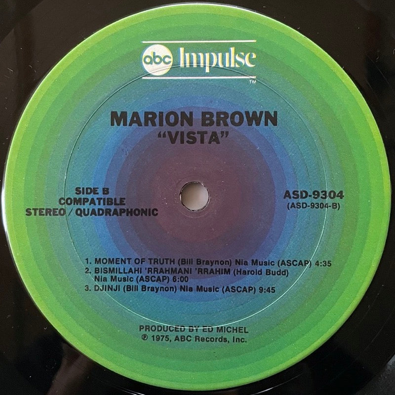 MARION BROWN / VISTA - US Impulse Original
