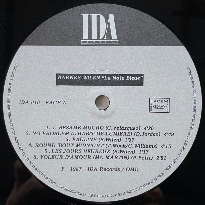 BARNEY WILEN / LA NOTE BLEUE - French IDA Original