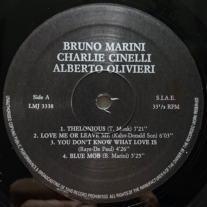 BRUNO MARINI, CHARLIE CINELLI, ALBERTO LIVIERI / LOVE ME OR LEAVE ME - Italy LMJ Original