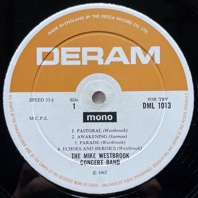 MIKE WESTBROOK CONCERT BAND / CELEBRATION - UK Deram Original