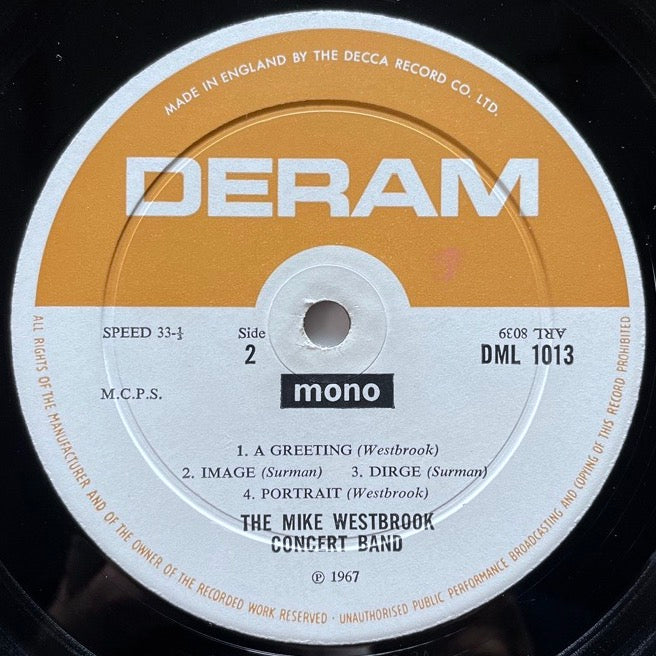 MIKE WESTBROOK CONCERT BAND / CELEBRATION - UK Deram Original