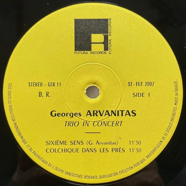 GEORGES ARVANITAS TRIO IN CONCERT - French Futura Gatefold Original