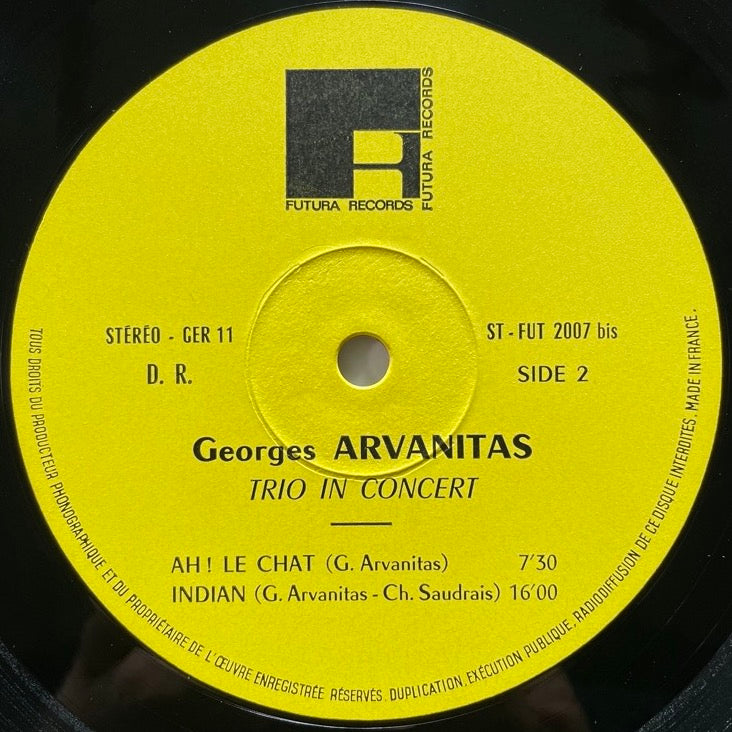 GEORGES ARVANITAS TRIO IN CONCERT - French Futura Gatefold Original