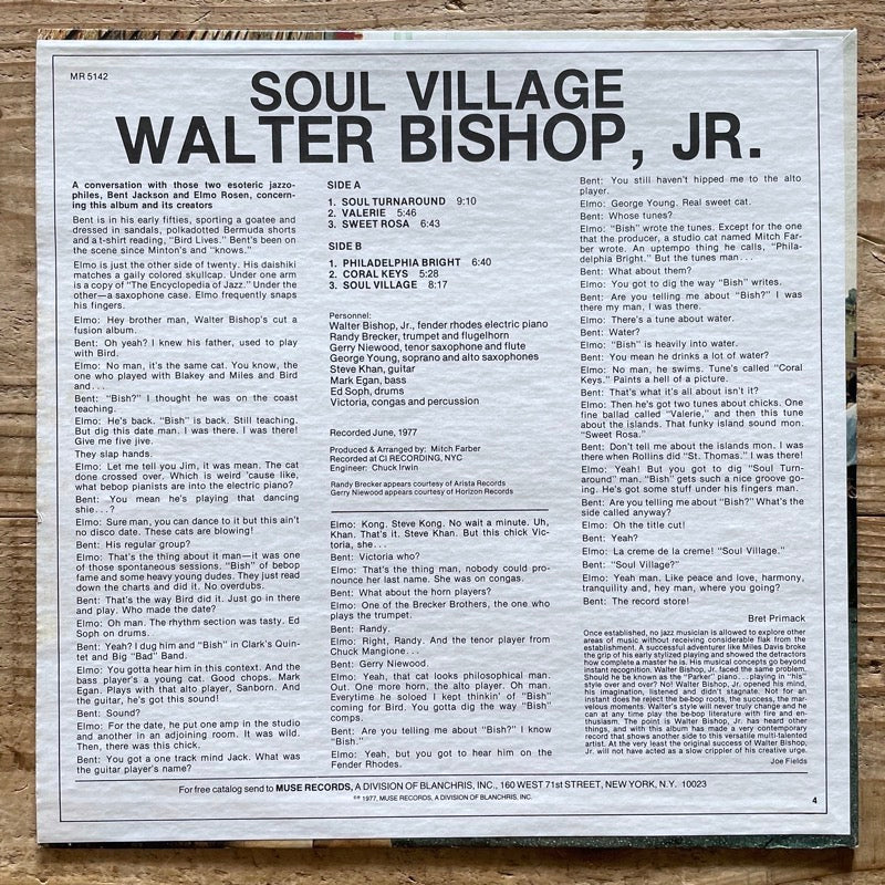 WALTER BISHOP JR. / SOUL VILLAGE - US Muse Original