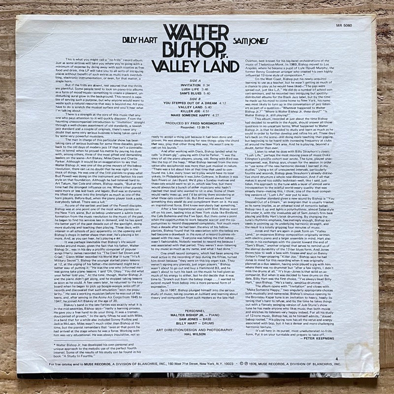 WALTER BISHOP JR. / VALLEY LAND - US Muse Original