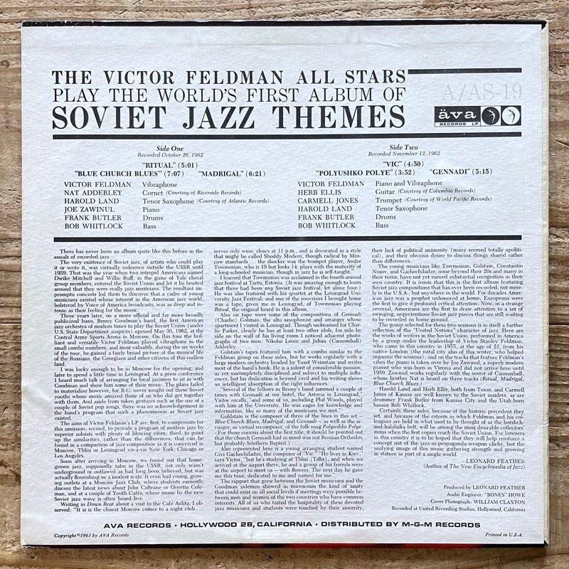 VICTOR FELDMAN ALL STARS / SOVIET JAZZ THEMES - US Ava Original