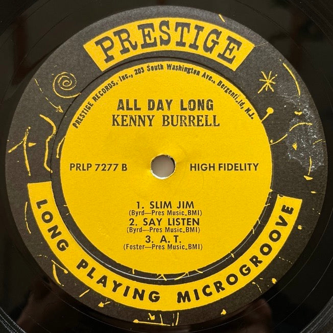 KENNY BURRELL / ALL DAY LONG - US Prestige NJ