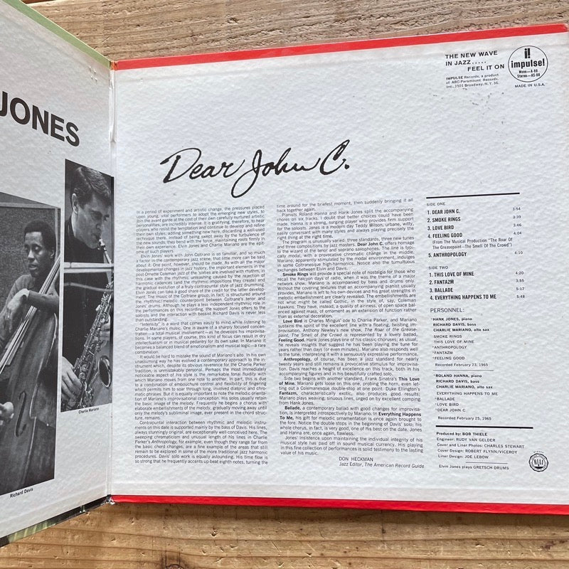 ELVIN JONES / DEAR JOHN C. - US Impulse Original