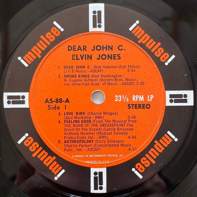 ELVIN JONES / DEAR JOHN C. - US Impulse Original