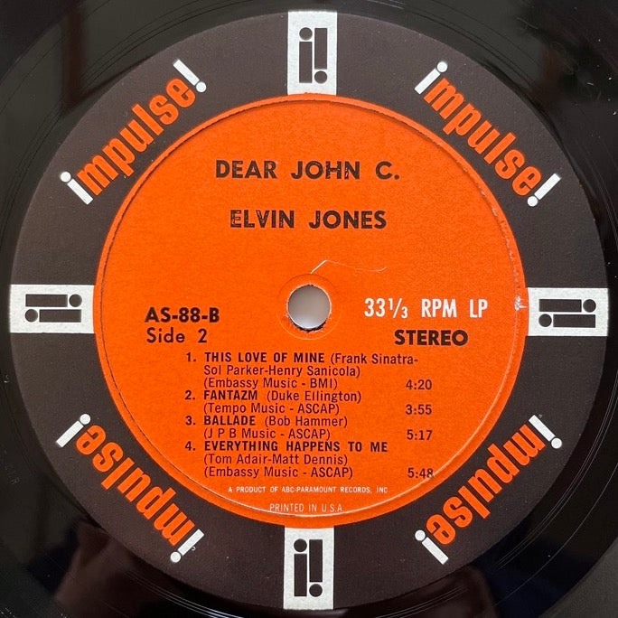ELVIN JONES / DEAR JOHN C. - US Impulse Original