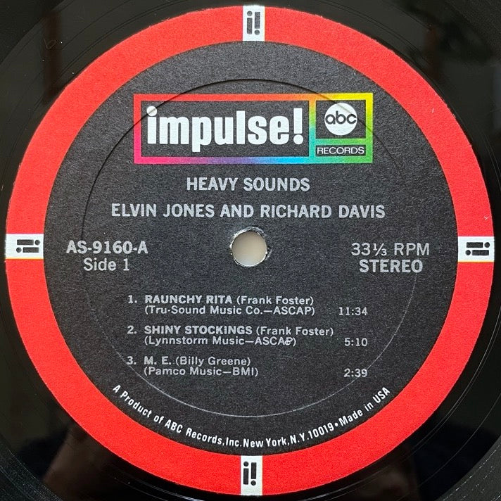 ELVIN JONES AND RICHARD DAVIS / HEAVY SOUNDS - US Impulse Original