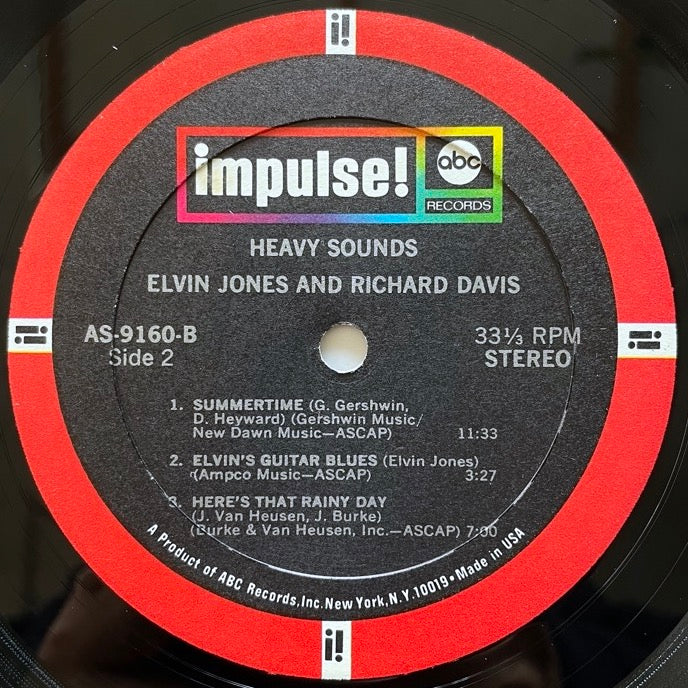 ELVIN JONES AND RICHARD DAVIS / HEAVY SOUNDS - US Impulse Original