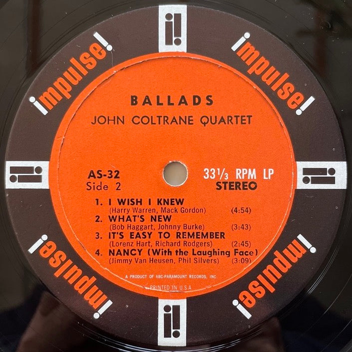 JOHN COLTRANE / BALLADS - US Impulse VAN GELDER