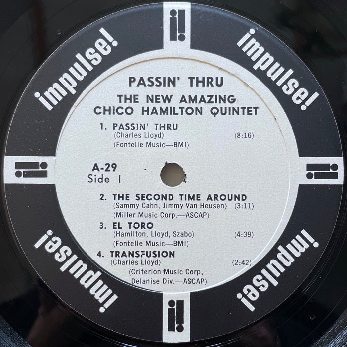 CHICO HAMILTON QUINTET / PASSIN' THRU - US Impulse Promo Mono Original
