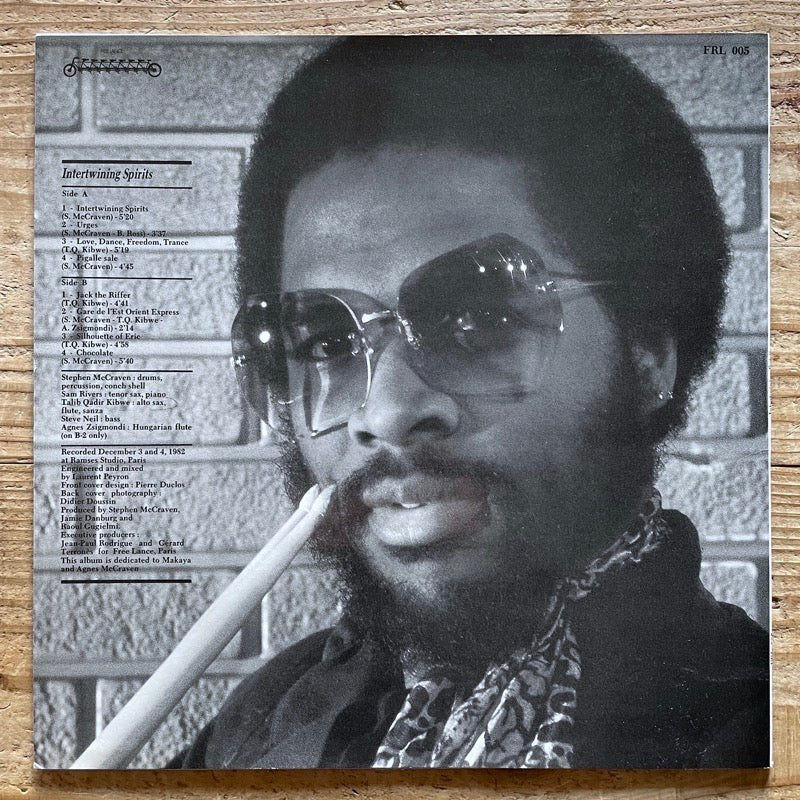 STEPHEN McCRAVEN QUARTET feat. SAM RIVERS / INTERTWINING SPIRITS - French Free Lance Original