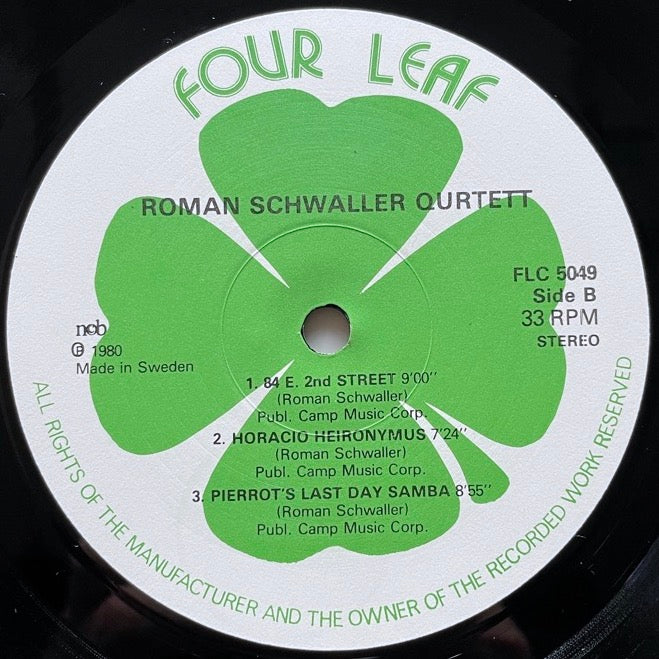 ROMAN SCHWALLER QUARTET - Swedish Four Leaf Original