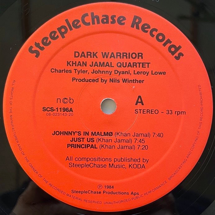 KHAN JAMAL QUARTET / DARK WARRIOR - Danish SteepleChase Original