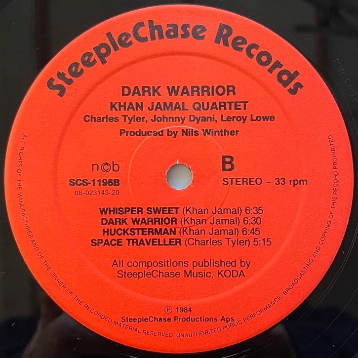 KHAN JAMAL QUARTET / DARK WARRIOR - Danish SteepleChase Original