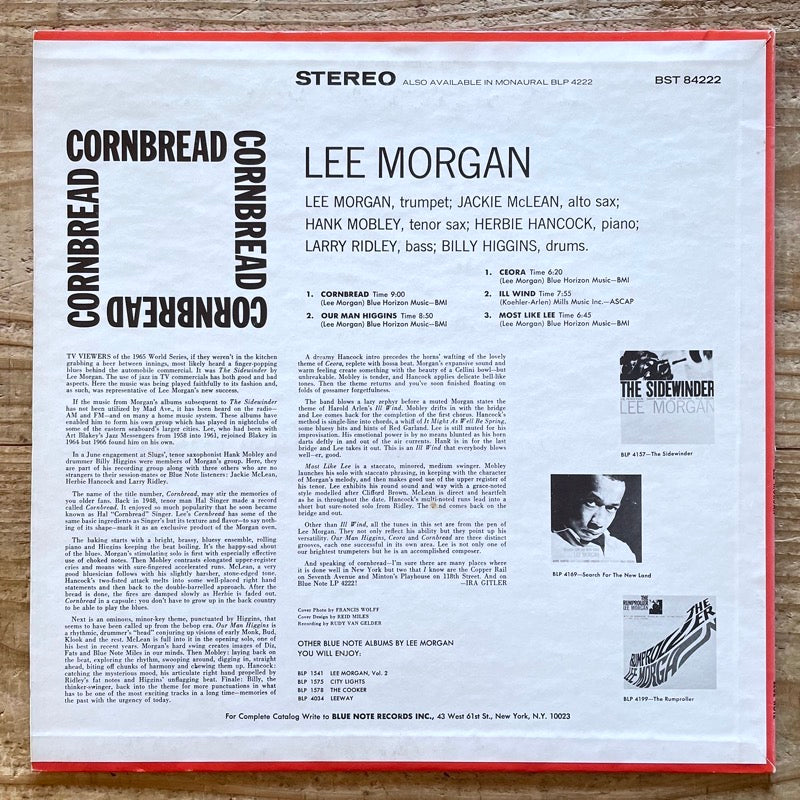 LEE MORGAN / CORNBREAD - German Blue Note Liberty